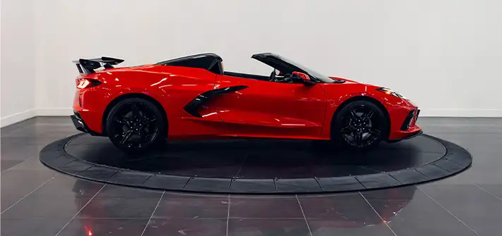 red-corvette-c8-rental-side-view-orlando-exotic-car-rentals