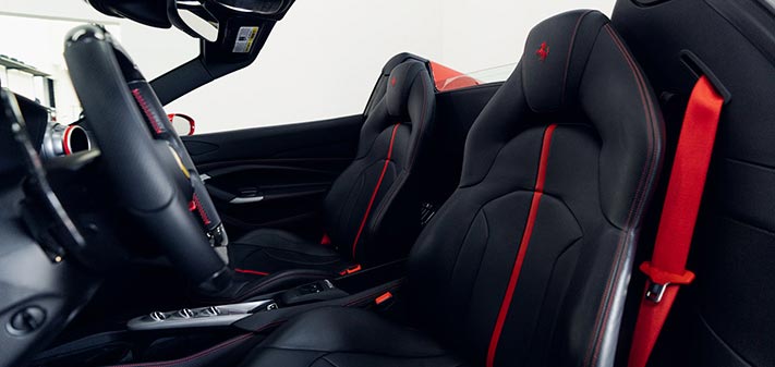 red-ferrari-f8-spider-rental-interior-view-orlando-exotic-car-rentals