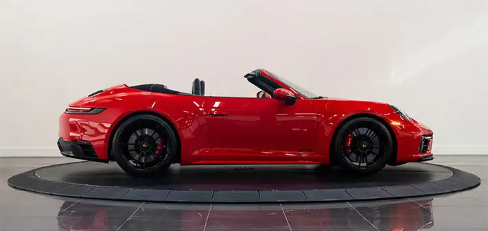 red-porsche-911-gts-rental-sideview-orlando-exotic-car-rentals