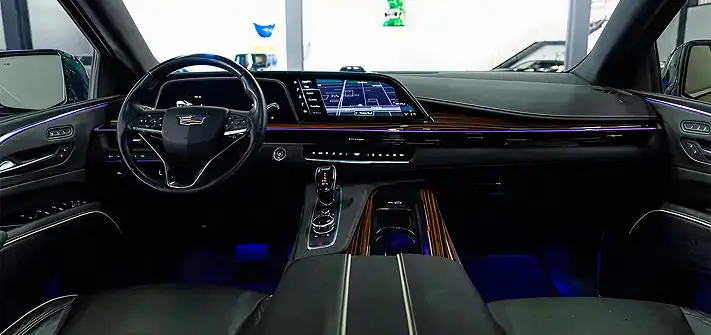Cadillac Escalade ESV rental interior view - Orlando exotic car rentals