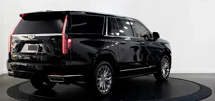 Cadillac Escalade ESV rental rear view - Orlando exotic car rentals