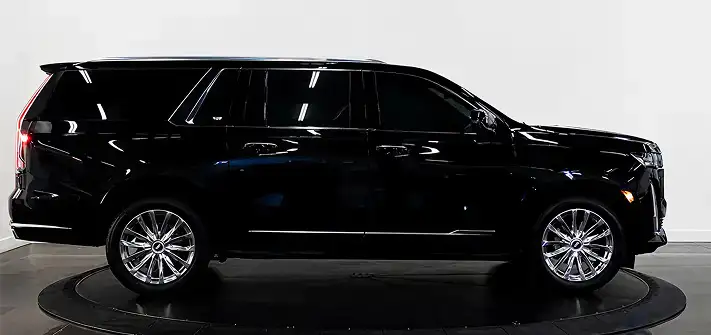 Cadillac Escalade ESV rental side view - Orlando exotic car rentals